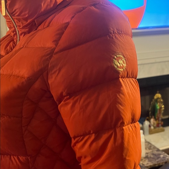 Michael Kors Vibrant Orange Puffer Jacket - Picture 4 of 5